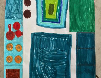 Berti's colourful artwork