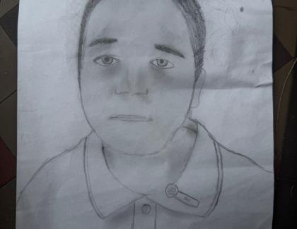 Drawing of self-portrait