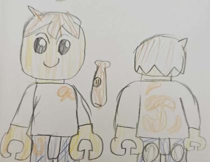 Drawing of lego figurines