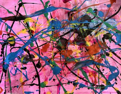 Colourful abstract painting